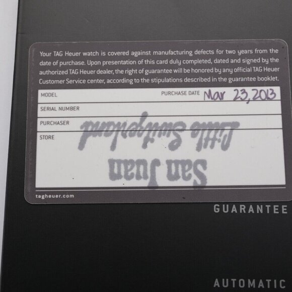 TAG Heuer Aquaracer Calibre 5 WAY2012 Blue Motif Dial 43mm Men's Watch +B&P - Picture 4 of 4